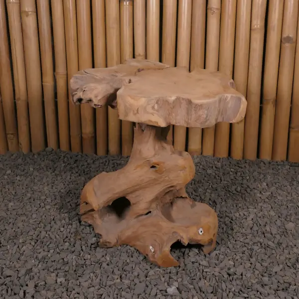 Product image 12 of the product “Table with abstract legs made of teak wood about 35cm height ”
